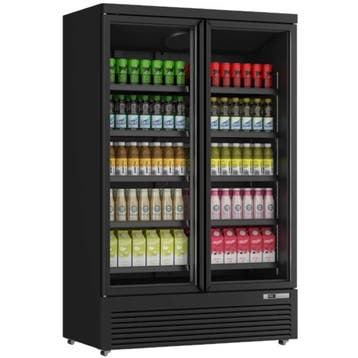 Drankenkoeling | 1081L | Zwart | 0°C/+10°C | Statisch +, Verzenden, Nieuw in verpakking