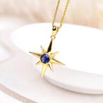 Zonder minimumprijs - Halsketting Zilver - Sapphire -, Nieuw