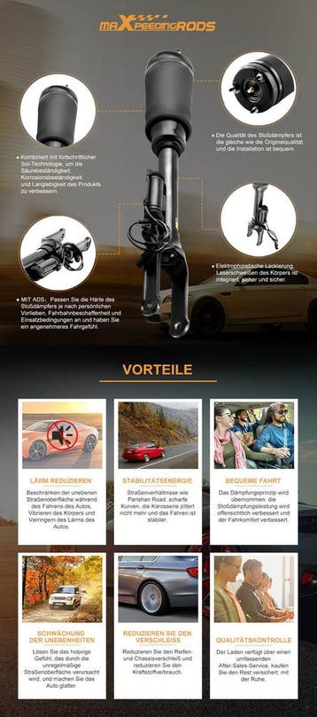 Veerpoot Schokdemper voor + ADS geschikt voor Mercedes M-..., Verzenden, Nieuw, Mercedes-Benz