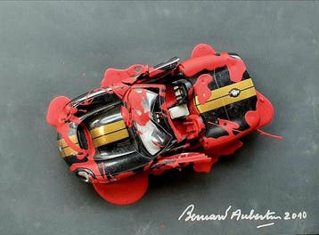 Bernard Aubertin (1934-2015) - Voiture brulèe