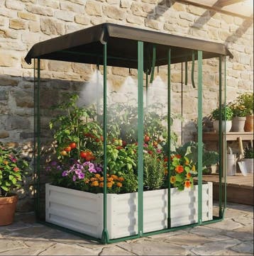 Verhoogd Kweekbed met Zelfwateringssysteem, Insectennet & Dr, Verzenden