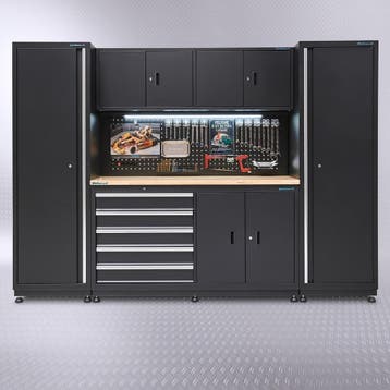 Datona Werkbank 160 cm met bovenkast en twee zijkasten -, Ophalen of Verzenden, Nieuw