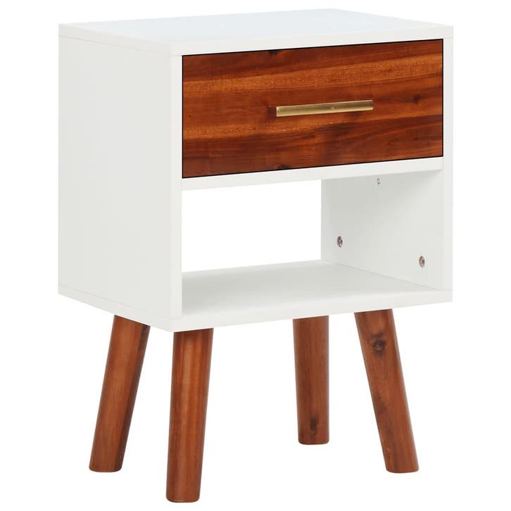 vidaXL Nachtkastje 40x30x57 cm massief acaciahout, Huis en Inrichting, Slaapkamer | Nachtkastjes, Nieuw, Minder dan 45 cm, Hout