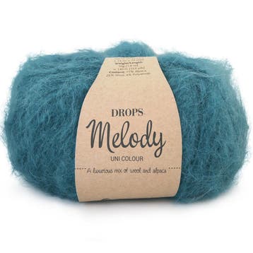 DROPS Melody Uni Colour - 08 petroleum - Wol Garen, Ophalen of Verzenden, Nieuw