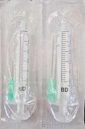 Spuit Naald BD Discardit 2-delig 5ml 0,8 x 40 mm 21G 100, Verzenden, Nieuw