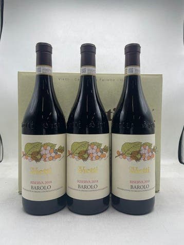 2018 Vietti Barolo Riserva - Barolo DOCG - 3 Flessen (0.75, Verzamelen, Nieuw