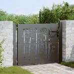 vidaXL Tuinpoort met slot Zwart 110 x 105 cm Gepoedercoat, Verzenden, Nieuw