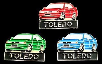 Seat Toledo trio pins- gelakt, Verzamelen, Speldjes, Pins en Buttons, Verzenden, Nieuw, Transport, Speldje of Pin
