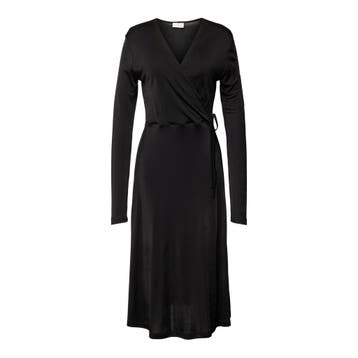 Milano Italy • zwarte midi jurk • 36, Kleding | Dames, Verzenden, Zwart, Maat 36 (S), Milano Italy