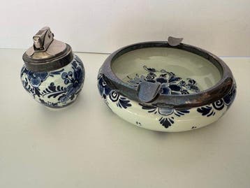 Delft, Plateelbakkerij - Asbak (2) - Regina Delfts blau -, Antiek en Kunst