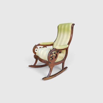 Ebanista Italiano - Schommelstoel - fauteuil - Walnoot - Xlx