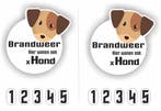 Brandweer er zijn ook honden aanwezig stickers (1431.76), Dieren en Toebehoren, Verzenden, Nieuw
