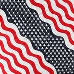 Haarband Bandana Zakdoek 55cm – USA Print – Rood Wit Blauw, Nieuw