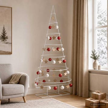 vidaXL Metalen kerstboom met standaard KUOPIO 180 cm Staal, Diversen, Verzenden, Nieuw