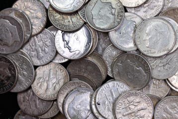 Roosevelt Silver Dime 1946-1964, Verzenden, Munten