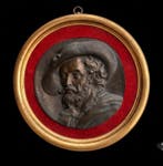 T. Coinchon - Reliëf, Ritratto di P. Rubens - 35 cm - Brons, Antiek en Kunst