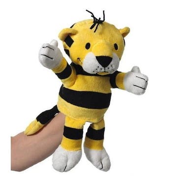 Pluche tijger handpop - 22 cm - knuffel - poppentheater, Verzenden, Nieuw