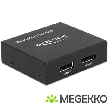 Delock 87691 DisplayPort 1.2-splitter 1 x DisplayPort in > 2, Computers en Software, Verzenden, Nieuw