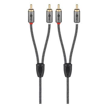 Tulp kabel | 2x tulp naar 2x tulp | M  M | Goobay | 3 meter, Verzenden, Nieuw
