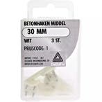 Deltafix Witte betonhaakjes - 30 mm - 3 stuks - stevige b..., Ophalen of Verzenden, Nieuw