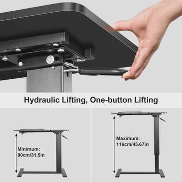 Verstelbaar Zit-Sta Bureau met Pneumatische Lift - Laptoptaf, Computers en Software, Verzenden, Nieuw