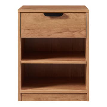 Nachtkast Varkaus 55x43x40 cm mdf eikenkleurig [en.casa], Verzenden, Nieuw