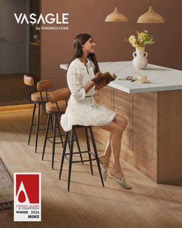 Set van 2 Bruine Barstoelen met Rugleuning en Draaibare Zitt, Verzenden, Nieuw