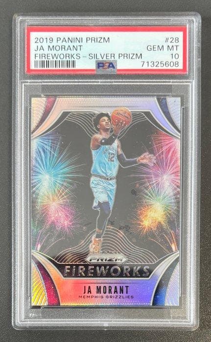 2019 Panini Prizm - Ja Morant - Silver Prizm Fireworks -, Verzamelen, Stickers