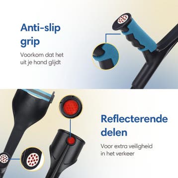 2dekans | SafeLife® - Loopkruk & Elleboogkruk - 1 stuk - In, Ophalen of Verzenden, Zo goed als nieuw