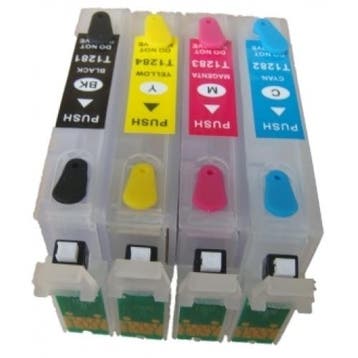 Geschikt Epson T1285 ( T1281 tot T1284 ) Navulbare, Nieuw, Cartridge, Inktmedia