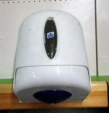 Lotus Handdoekdispenser, Roldispenser, B24 x D24 x H28 cm, Gebruikt