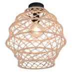 Bruine plafondlamp landelijk, Liduina, Ophalen of Verzenden, Nieuw, Metaal, Landelijk