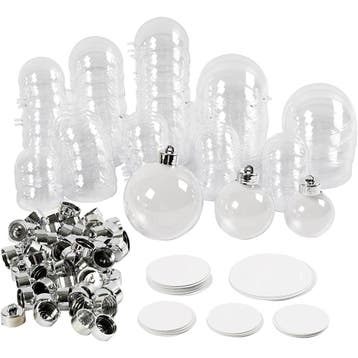 Deco ballen, d 5+6+8 cm, 60 stuk/ 1 doos, Nieuw