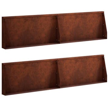 vidaXL Keerwand 4 st 80 x 12 x 40 cm weervast staal, Verzenden, Nieuw