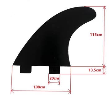 Surfboard fins set 2 stuks G5 SUP vinnen FCS nylon, Verzenden, Nieuw