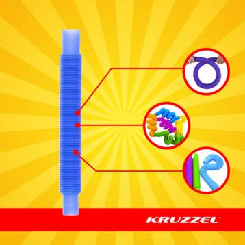 Kruzzel sensorische pop tubes – 10 buigzame, rekbare buiz., Ophalen of Verzenden, Nieuw