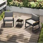 3-delige Bistroset – Schommelstoelen en Glazen Tafel, Verzenden, Nieuw