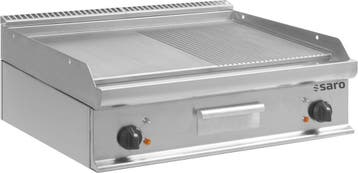 Elektrische grillplaat | RVS | 2 kookzones | 800x700x270 mm, Verzenden, Nieuw in verpakking