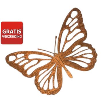 Tuindecoratie metalen vlinder xl 68 cm, Verzenden, Nieuw