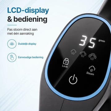Stoomreiniger - Dweilfunctie - Touchscreen - 125° Stoom – Mo, Verzenden, Zo goed als nieuw