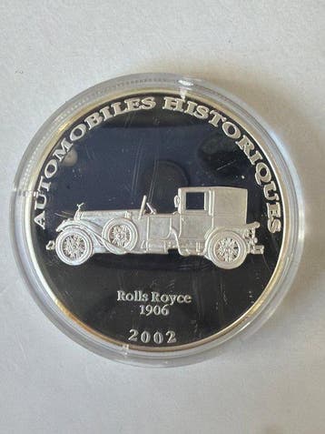 Congo. 10 Francs 2002 Rolls Royce- 26g (.999) (Zonder