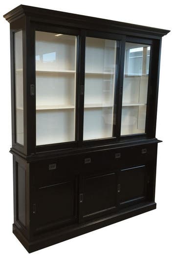 Buffetkast zwart Jubbega 180cm, Ophalen of Verzenden, Nieuw