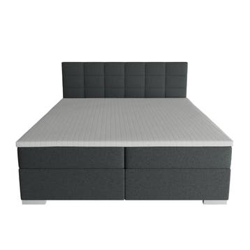 Boxspring Seattle - 180x200cm - Donkergrijs, Verzenden, Nieuw