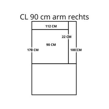 Leren elementenbank Flow - cl 90 arm rechts, Huis en Inrichting, Banken | Bankstellen, Nieuw, Leer, Ophalen of Verzenden, Rechte bank