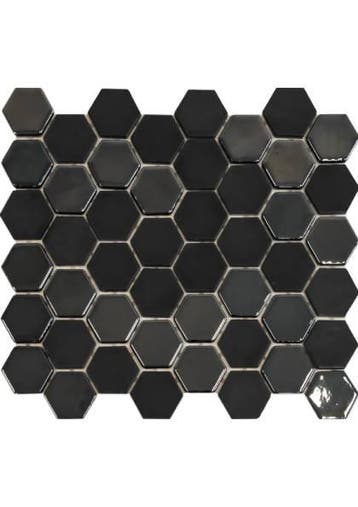 The Mosaic Factory Valencia Black Matt Glossy Hexagon | moz, Ophalen of Verzenden, Nieuw