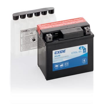 Exide AGM 12V accu | ETX5L-BS | 12V 4Ah, Ophalen of Verzenden, Nieuw