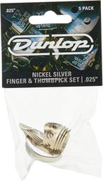 Jim Dunlop RVS vingerplectrum + duimplectrum  0.025 - 5-pack, Ophalen of Verzenden, Nieuw, Banjo