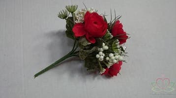 Bruidsmeisjesboeket Ranonkel Zijden frost Rood, Ophalen of Verzenden, Nieuw