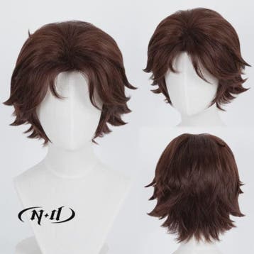 Viktor Cosplay Pruik - Kort Bruin Synthetisch Haar voor Leag, Verzenden, Nieuw