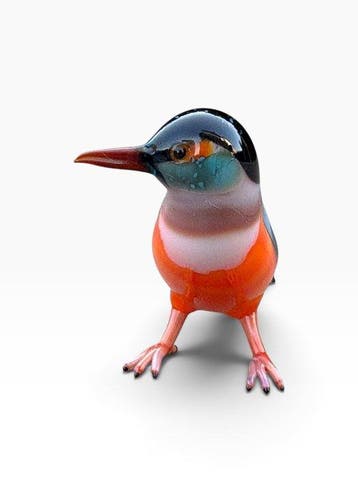 Vittorio Costantini - sculptuur, Martin Pescatore - 5.5 cm -, Antiek en Kunst